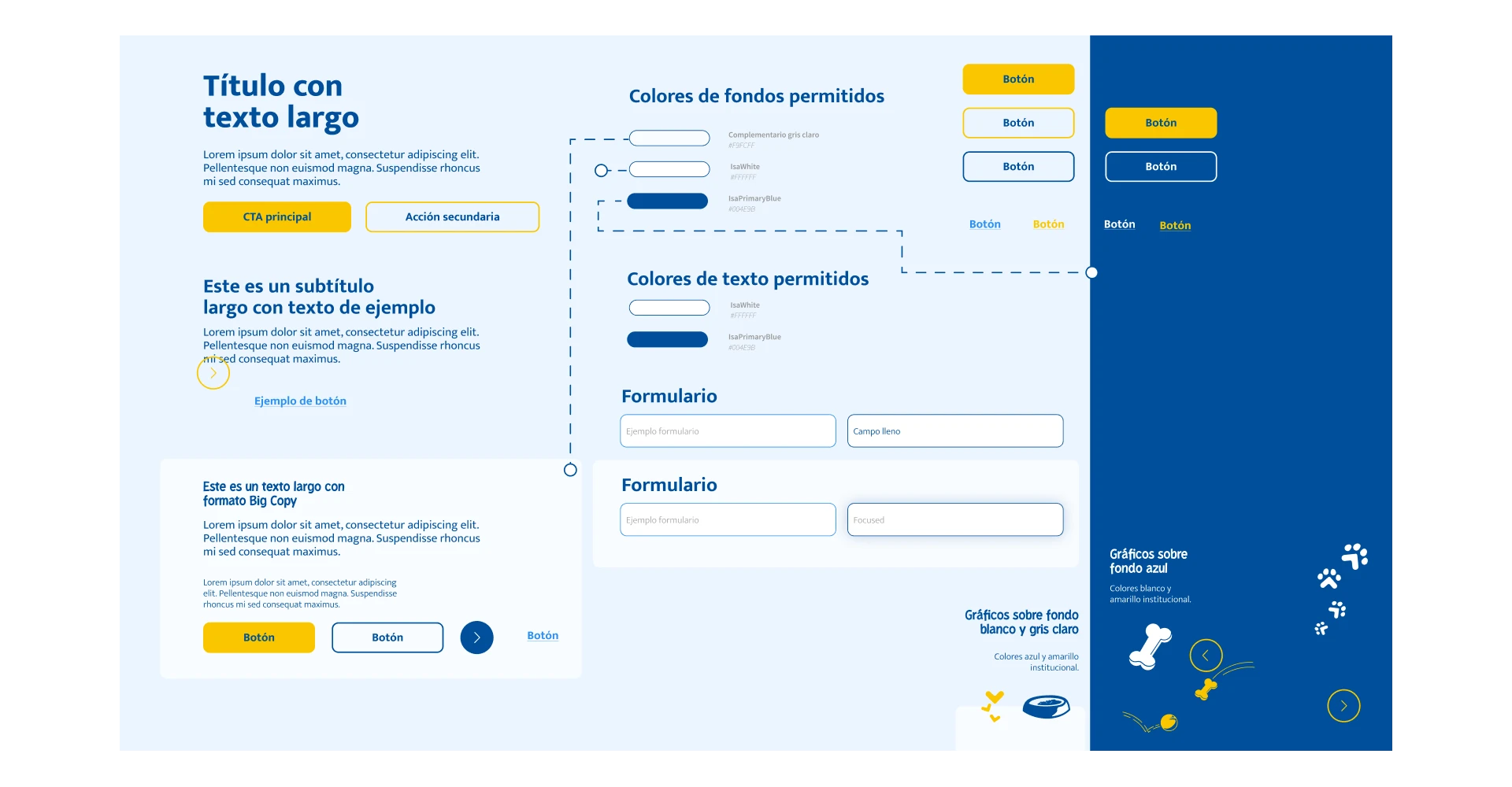 mascotas isa - sistema de diseño